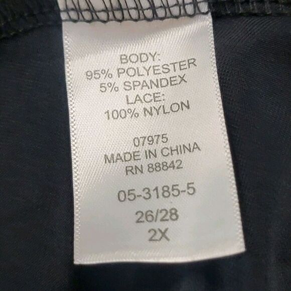 Roamans Black Dress Lace Womens 2X Shift Midi Flowy Whimsygoth Goth Formal Y2K - Picture 9 of 14